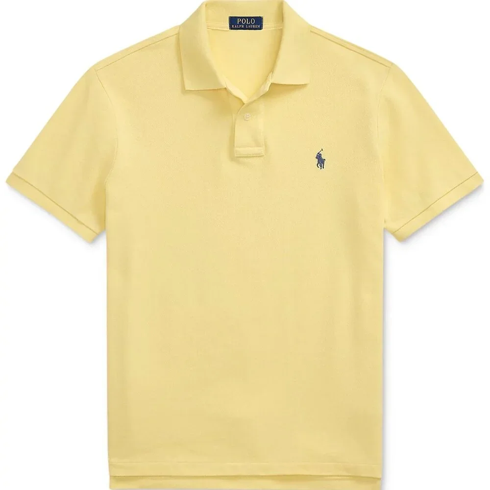 NWT Polo Ralph Lauren Men's Big & Tall Classic-Fit Mesh Polo Wicket Yellow 2XB - Picture 7 of 10